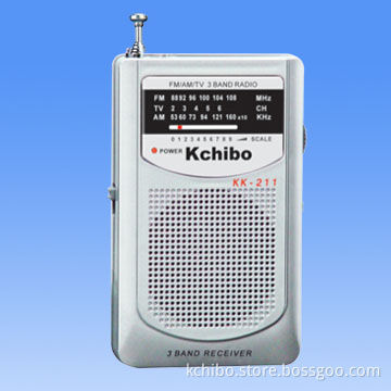 FM/AM 2-Band Pocketable Radio Powered by AAA 1.5V x 2 Batteries